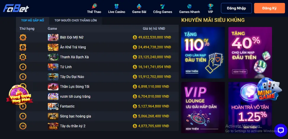 Hướng dẫn lựa chọn game FD88